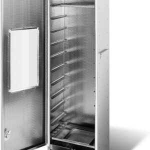 Smoki Räucherofen aus geprägtem Stahl mit Sichtfenster: 150cm hoch
