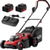 MZK 40V 41 cm Akku Rasenmäher mit Akku und Ladegerät, 2X 4.0Ah | 2-in-1 Akku-Rasenmäher mit 5 Schnitthöhen und 42L Box; kabelloser Elektro Rasenmäher für gepflegte Rasenflächen. 7 717zZZSgHmL. AC SL1500