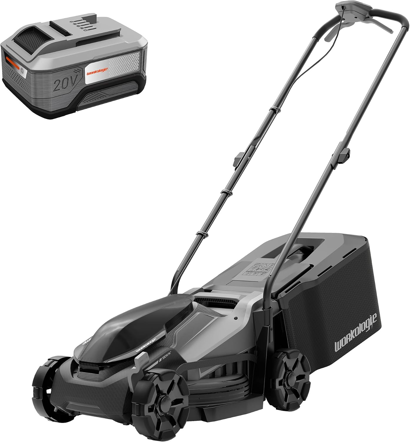 33 cm 20V Bürstenloser Akku-Rasenmäher für kleine Gärten | 20V 5,0Ah Akku & Ladegerät, 5-Stufen Höhenverstellung 25–65mm, 35L Grasfangkorb, Mulchmodus, 1 Ersatzklinge 1 33 cm 20V Bürstenloser Akku-Rasenmäher für kleine Gärten | 20V 5,0Ah Akku & Ladegerät, 5-Stufen Höhenverstellung 25–65mm, 35L Grasfangkorb, Mulchmodus, 1 Ersatzklinge