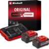 Einhell Original Starter Kit PXC 2X 5,2 Ah & Twincharger 3A | 18 V | 1260 W | 2 Akkus + 3 A Twincharger | 100 min Ladezeit | PXC | Li-Ion | Lademanagement | LED-Anzeige 5 71AvcRtpCL. AC SL1500