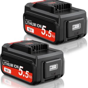 2 Stück 5,5Ah Ersatz akku für Einhell18V Akku mit LED-Leistungsanzeige | Li-Ion für Einhell18V Akku Kompatibel mit Allen PXC-Geräten