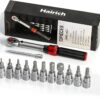 Hairich Drehmomentschlüssel Fahrrad 1/4 Zoll, 1-25Nm, 13-Teiliges Klein Torque Wrench Set, 72 Zähne Umschaltknarre, Ratschenkasten inkl. 10 cm Verlängerungsstange, Innensechskant und Torx Bits 6 71FmpyTb 2L. AC SL1500