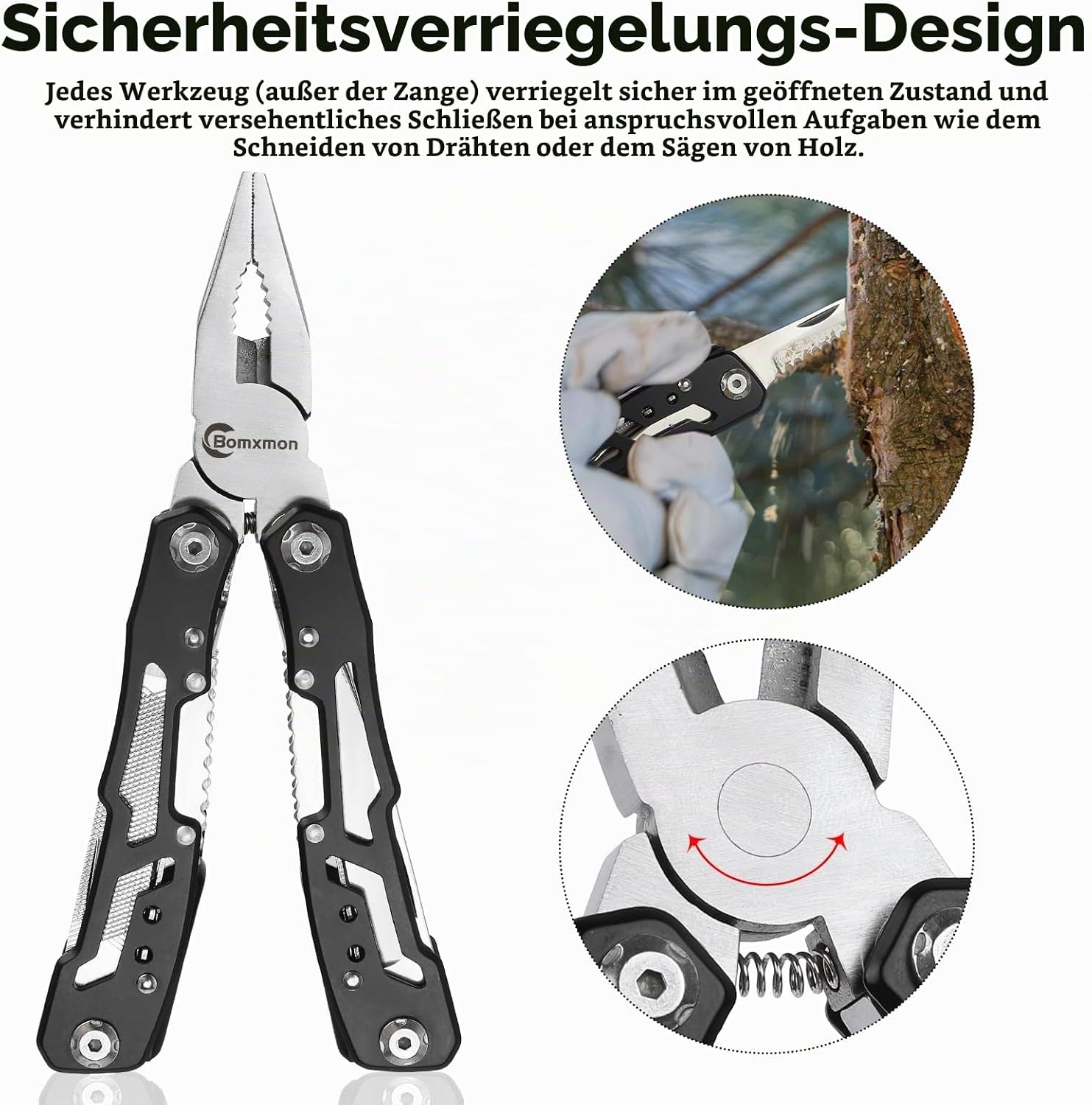 Multitool Werkzeug mit Zange, 13 in 1 Zange Schraubendreher Messer Säge usw, Multi-Tool für Freien Camping Angeln, Outdoor Mini Werkzeug Ideal Geschenke für Frauen Männer 3 Multitool Werkzeug mit Zange, 13 in 1 Zange Schraubendreher Messer Säge usw, Multi-Tool für Freien Camping Angeln, Outdoor Mini Werkzeug Ideal Geschenke für Frauen Männer – Bild 3