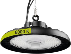 INNOVATE Highbay LED Hallenstrahler Dimmbar PowerSwitch 6000K 36000lm | LED Werkstatt Deckenleuchte UFO Lampe I IP65 IK10 120I150I200W LED Strahler I Hallenbeleuchtung Werkstattlampe 5 J. Garantie