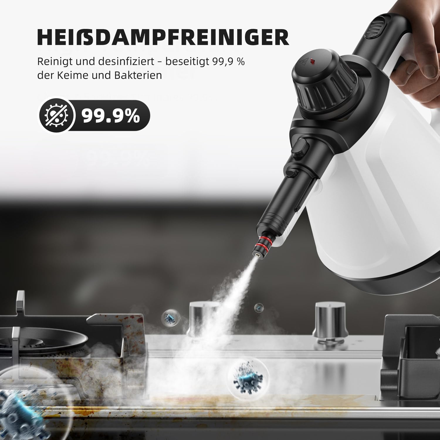 Dampfreiniger, 1200W Hochdruck-Dampfreiniger Handgerät für alles 2 Dampfreiniger, 1200W Hochdruck-Dampfreiniger Handgerät für alles – Bild 2