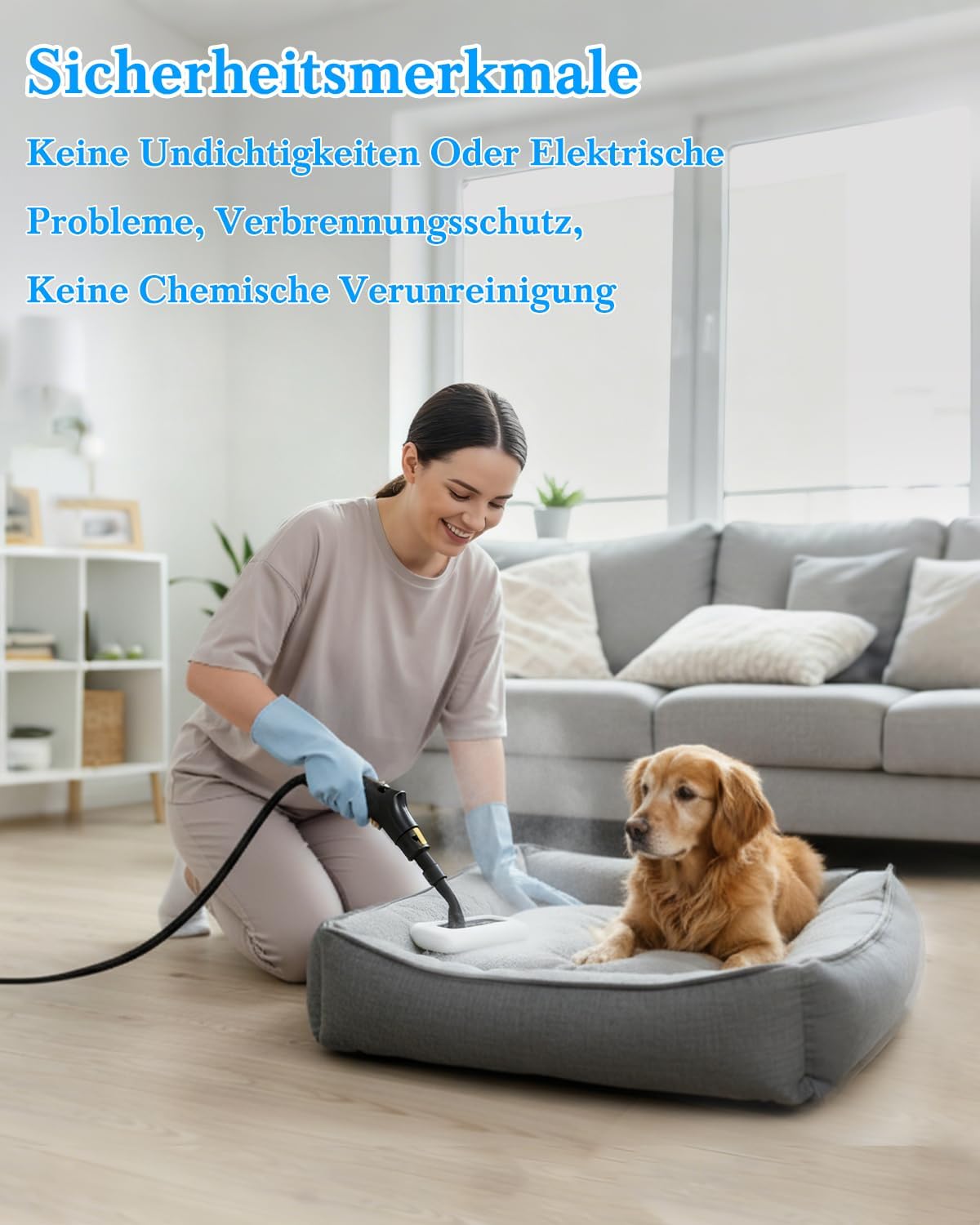 Dampfreiniger Handgerät für Alles - 2500W 6-Stufig Einstellbar, 1,6L Wassertank, 120 °C Dampf, 15s Aufheizzeit, Tragbar mit 10 Zubehörteilen, Dampfreinigung für Boden, Polstermöbel,Fenster,Auto 4 Dampfreiniger Handgerät für Alles - 2500W 6-Stufig Einstellbar, 1,6L Wassertank, 120 °C Dampf, 15s Aufheizzeit, Tragbar mit 10 Zubehörteilen, Dampfreinigung für Boden, Polstermöbel,Fenster,Auto – Bild 4