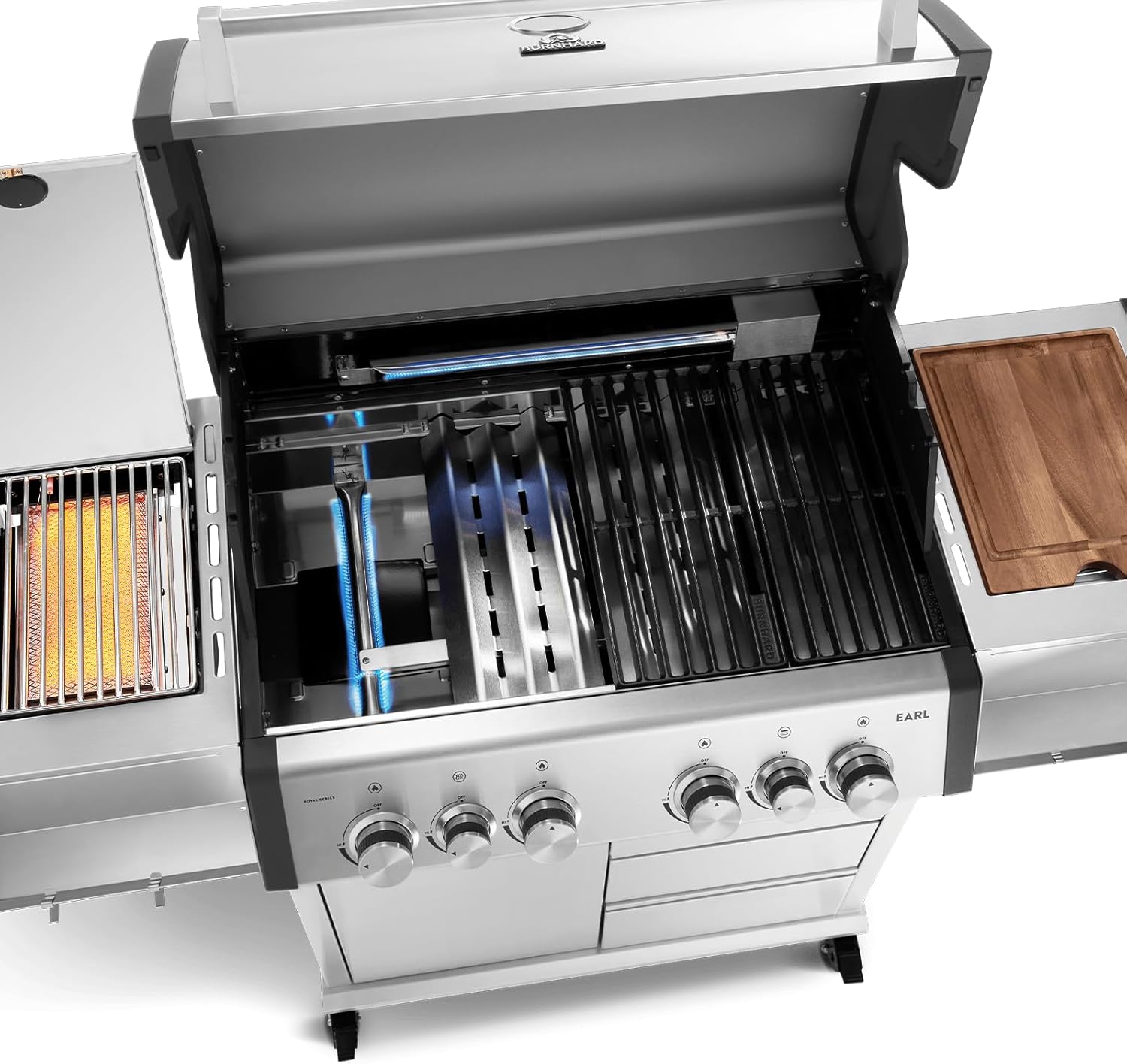 BURNHARD® Gasgrill 4-Brenner inkl. Heckbrenner, mit Gusseisen Grillrost 5 BURNHARD® Gasgrill 4-Brenner inkl. Heckbrenner, mit Gusseisen Grillrost – Bild 5