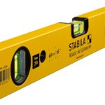 STABILA Wasserwaage Type 70, 40 cm, leichtes Alu-Profil, 1 Horizontal-Libelle, 1 Vertikal, Made in Germany, Gelb