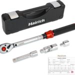 Hairich 3/8 Zoll Drehmomentschlüssel 5-60 Nm für Fahrrad, Motorrad & Auto – 72 Zähne Ratschenkopf, 3-teiliges Set mit 125mm Verlängerung & 3/8"-1/4" Adapter, perfekt für Zündkerzenwechsel