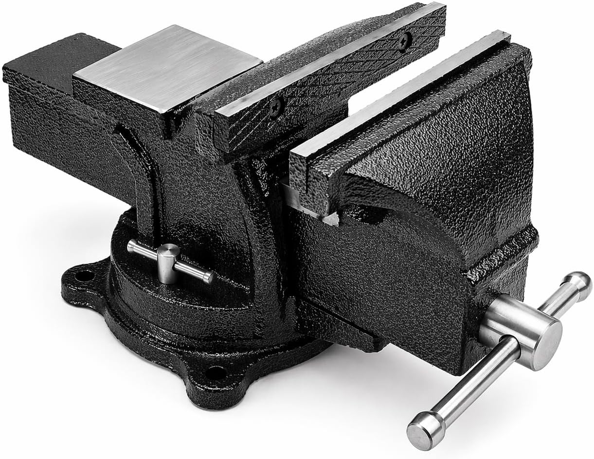 REXXER Schlosser-Schraubstock 200 mm drehbar aus Gusseisen | 200 mm Backenbreite, 360° drehbar, Mit Amboss, Austauschbare Spannbacken, Aus Gusseisen 1 REXXER Schlosser-Schraubstock 200 mm drehbar aus Gusseisen | 200 mm Backenbreite, 360° drehbar, Mit Amboss, Austauschbare Spannbacken, Aus Gusseisen