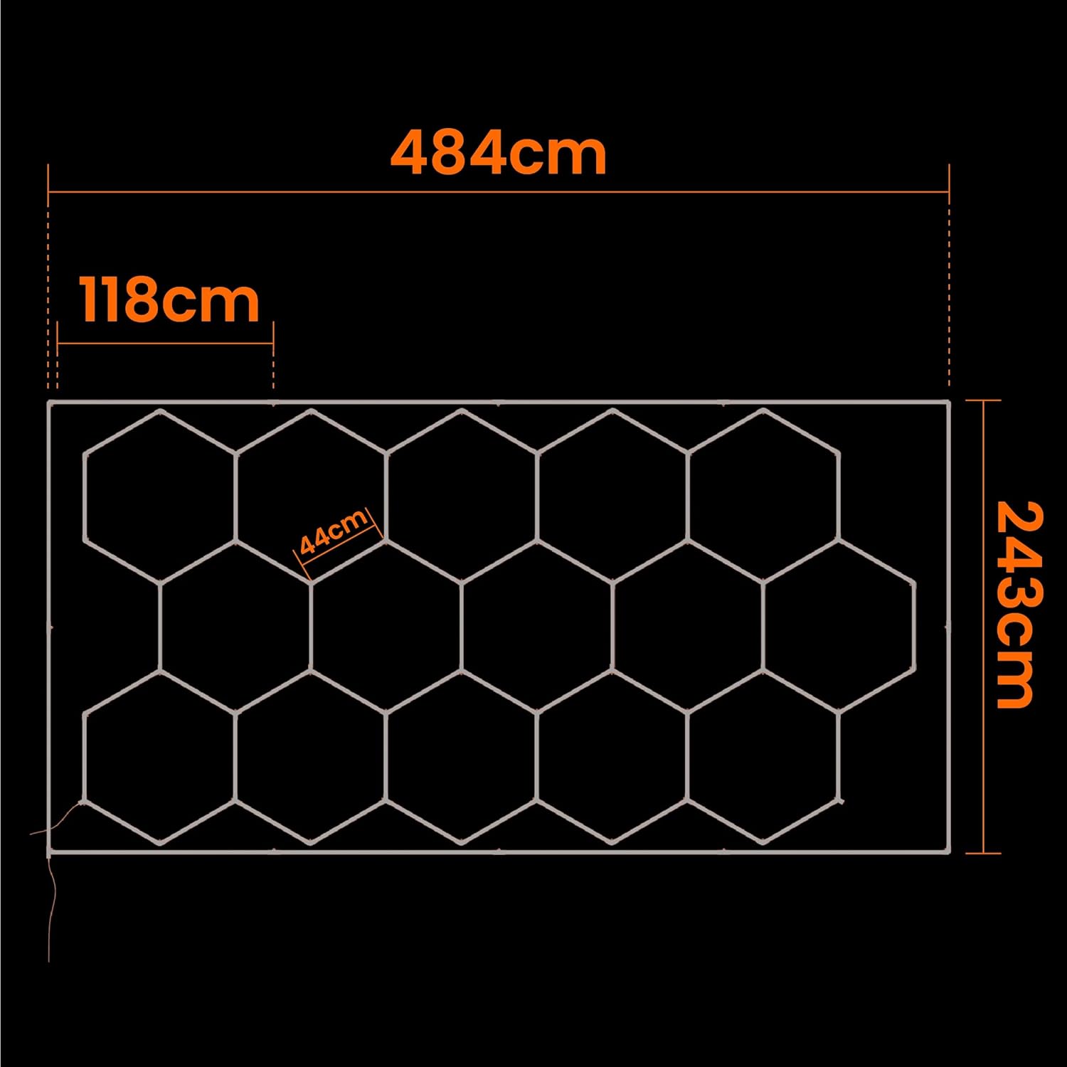 Garagenlampe LED 5-Hex 696W 4000K Verformbare LED Werkstatt Deckenleuchte DlY Sechseck Garage Licht für Garage, Werkstatt, Lager, keller, Fitnessstudio, Hexagon (243 x 484) 4 Garagenlampe LED 5-Hex 696W 4000K Verformbare LED Werkstatt Deckenleuchte DlY Sechseck Garage Licht für Garage, Werkstatt, Lager, keller, Fitnessstudio, Hexagon (243 x 484) – Bild 4