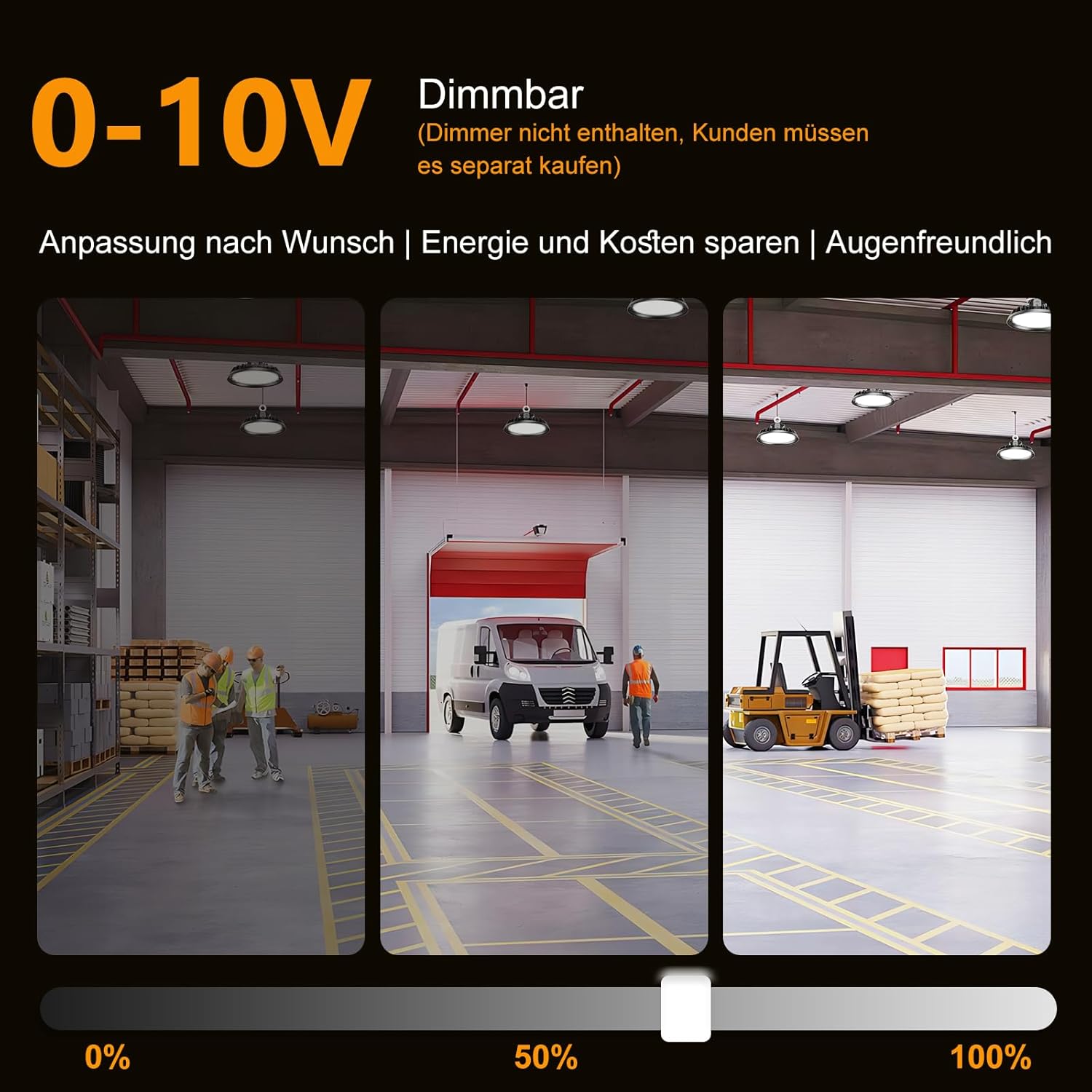 4 Stück 200W UFO LED Werkstattlampe 0-10V Dimmbare 4000K | 34000LM UFO High Bay Light 120W/160W/200W Treiber Werkstatt Hallenstrahle IP65 120° für Fabriken Werkstätten Lager 4 4 Stück 200W UFO LED Werkstattlampe 0-10V Dimmbare 4000K | 34000LM UFO High Bay Light 120W/160W/200W Treiber Werkstatt Hallenstrahle IP65 120° für Fabriken Werkstätten Lager – Bild 4