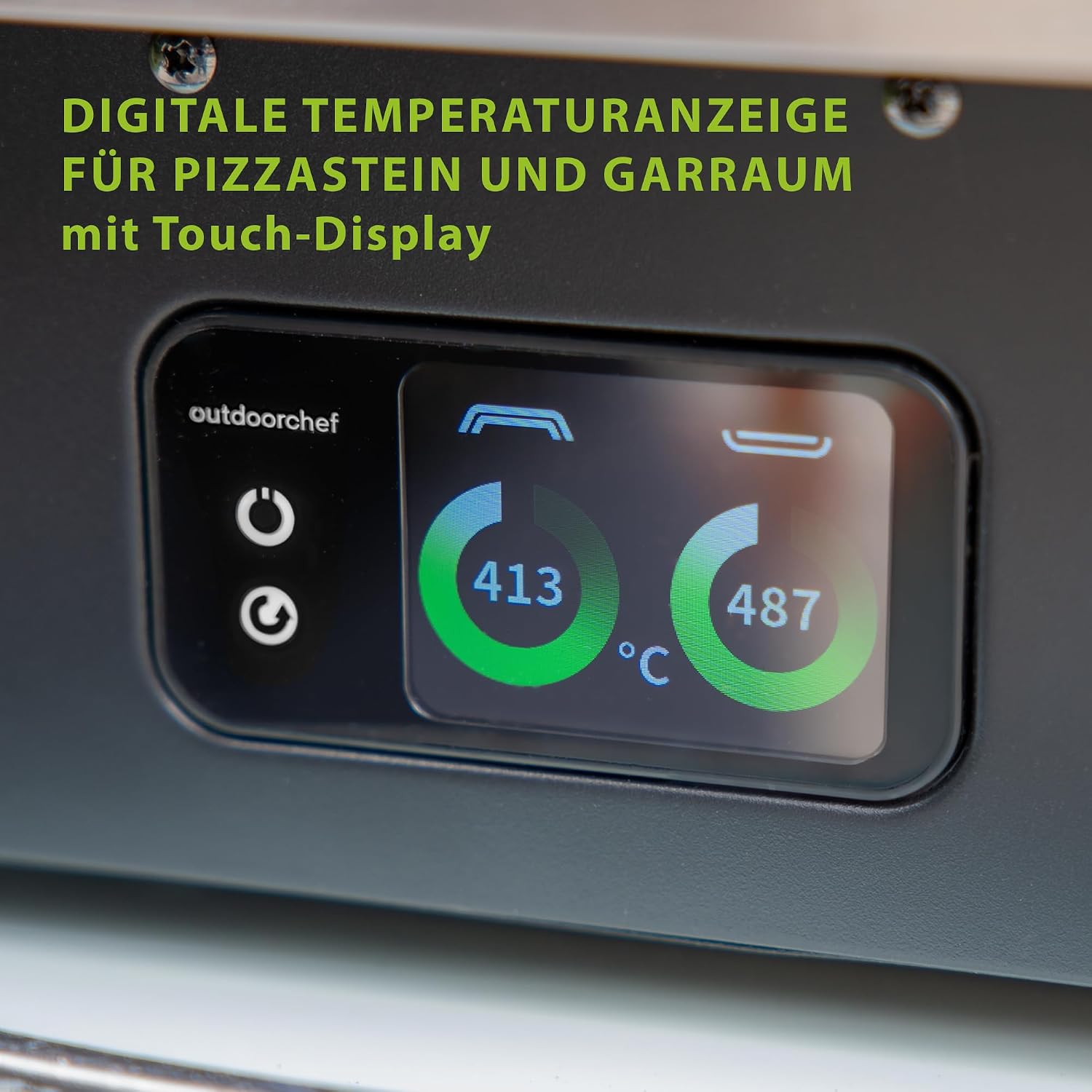 Outdoorchef PRISMO 420 G Gas-Pizzaofen – bis 450 °C, automatisch rotierender Pizzastein Ø 42 cm, Booster-Brenner, getrennte Temperaturregelung und digitales Touch-Display 5 Outdoorchef PRISMO 420 G Gas-Pizzaofen – bis 450 °C, automatisch rotierender Pizzastein Ø 42 cm, Booster-Brenner, getrennte Temperaturregelung und digitales Touch-Display – Bild 5