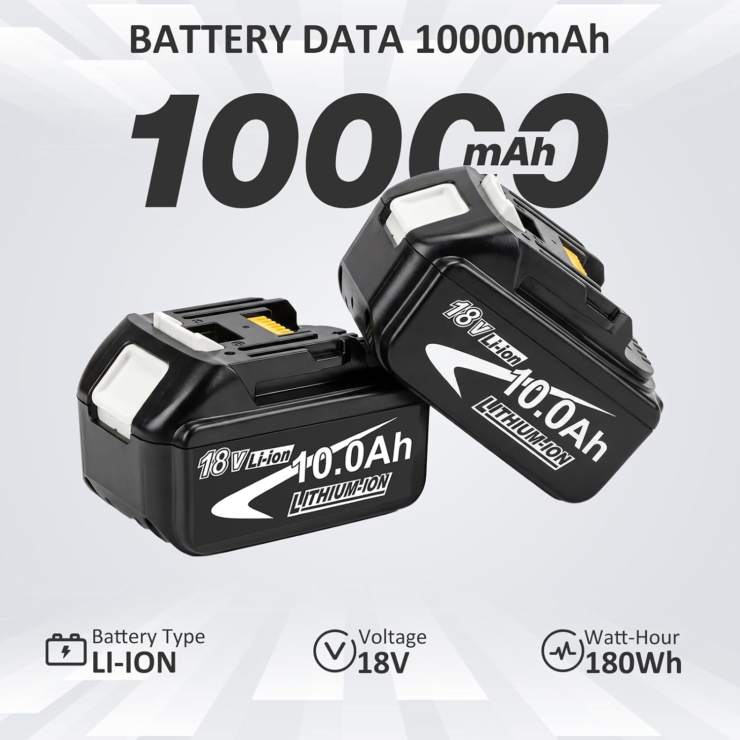 4Stück 10000 mAh/10,0 Ah Kompatibel für Makita Akku 18V BL1850 BL1860 | Akku kompatibel mit Makita Ladegerät 18V DC18SD, DC18RC, DC18RD und kompatibel mit Makita LXT-18V-Serie 4 4Stück 10000 mAh/10,0 Ah Kompatibel für Makita Akku 18V BL1850 BL1860 | Akku kompatibel mit Makita Ladegerät 18V DC18SD, DC18RC, DC18RD und kompatibel mit Makita LXT-18V-Serie – Bild 4