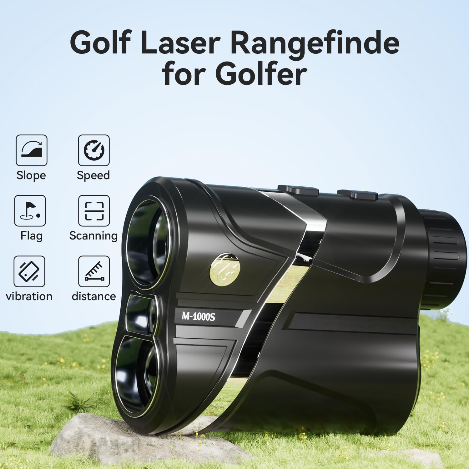 BOSEAN Golf Entfernungsmesser mit Slope, 1200Yards Aufladbar Golf Rangefinder mit Flag-Lock und Vibration, Scan Modus, Entfernungsmesser mit 7X Vergrößerung 2 BOSEAN Golf Entfernungsmesser mit Slope, 1200Yards Aufladbar Golf Rangefinder mit Flag-Lock und Vibration, Scan Modus, Entfernungsmesser mit 7X Vergrößerung – Bild 2