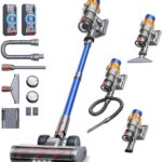 Fieety Kabelloser Akku-Staubsauger 600W/50kPa/130Min mit 2 Akkus