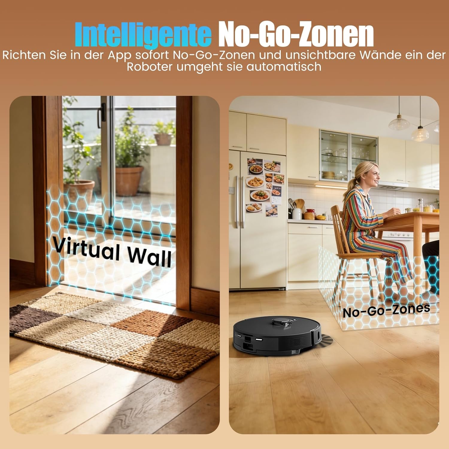 E10+ Saugroboter mit Wischfunktion für Tierhaare Teppich mit 8000Pa | BOTLUXE Staubsauger Roboter mit Absaugstation 3.5L, Saug und Wischroboter LiDAR Navigation, APP Steuerung 5 E10+ Saugroboter mit Wischfunktion für Tierhaare Teppich mit 8000Pa | BOTLUXE Staubsauger Roboter mit Absaugstation 3.5L, Saug und Wischroboter LiDAR Navigation, APP Steuerung – Bild 5