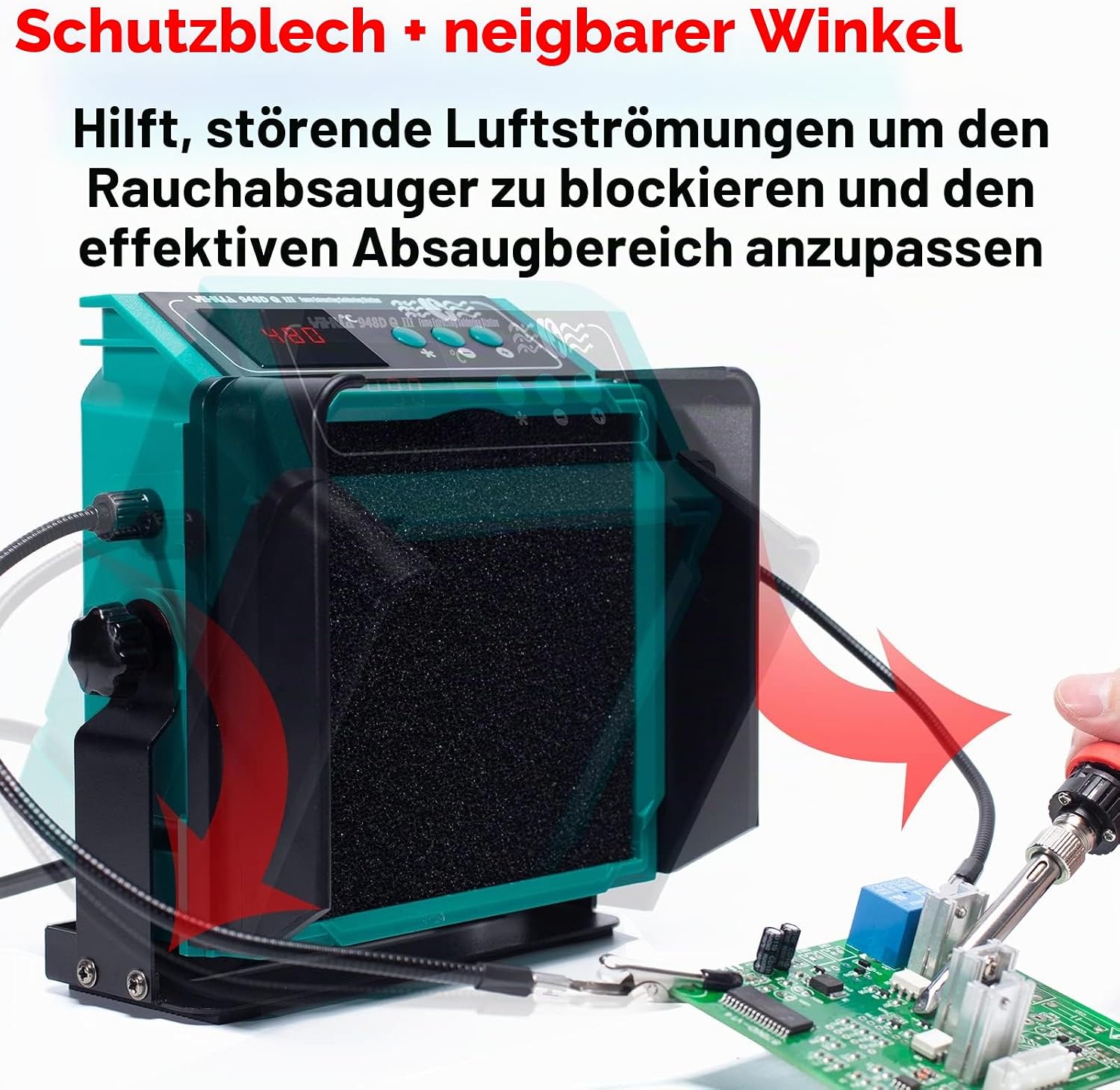 YIHUA 948DQ-III 2-in-1 Lötdampf-Absaugventilator 110W Lötstations Lötkolben Set Lötabsaugung Lötrauchabsorber mit Helfenden Händen Eisenhalter Eisenspitzen Filter Lötdraht (EU PLUG) 4 YIHUA 948DQ-III 2-in-1 Lötdampf-Absaugventilator 110W Lötstations Lötkolben Set Lötabsaugung Lötrauchabsorber mit Helfenden Händen Eisenhalter Eisenspitzen Filter Lötdraht (EU PLUG) – Bild 4