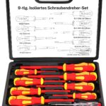 BILITOOLS Schraubendreher Set Elektriker 9tlg VDE 1000V | Isoliertes elektriker schraubendreher set 1000V mit Spannungsprüfer magnetisch Schlitz Phillips Pozidriv, Elektriker Werkzeug