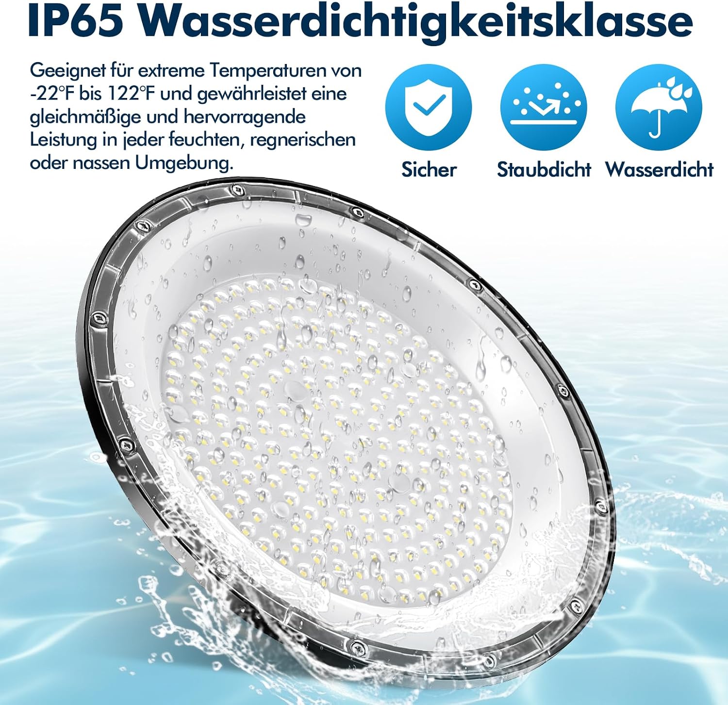 2Pack 300W UFO LED High Bay Light, Hallenstrahler 30000LM, 6500K Kaltweiß UFO LED Werkstattlampe, IP65 Wasserdichte LED Werkstatt Deckenleuchte für Fabriken,Garage,Lagerhaus 4 2Pack 300W UFO LED High Bay Light, Hallenstrahler 30000LM, 6500K Kaltweiß UFO LED Werkstattlampe, IP65 Wasserdichte LED Werkstatt Deckenleuchte für Fabriken,Garage,Lagerhaus – Bild 4