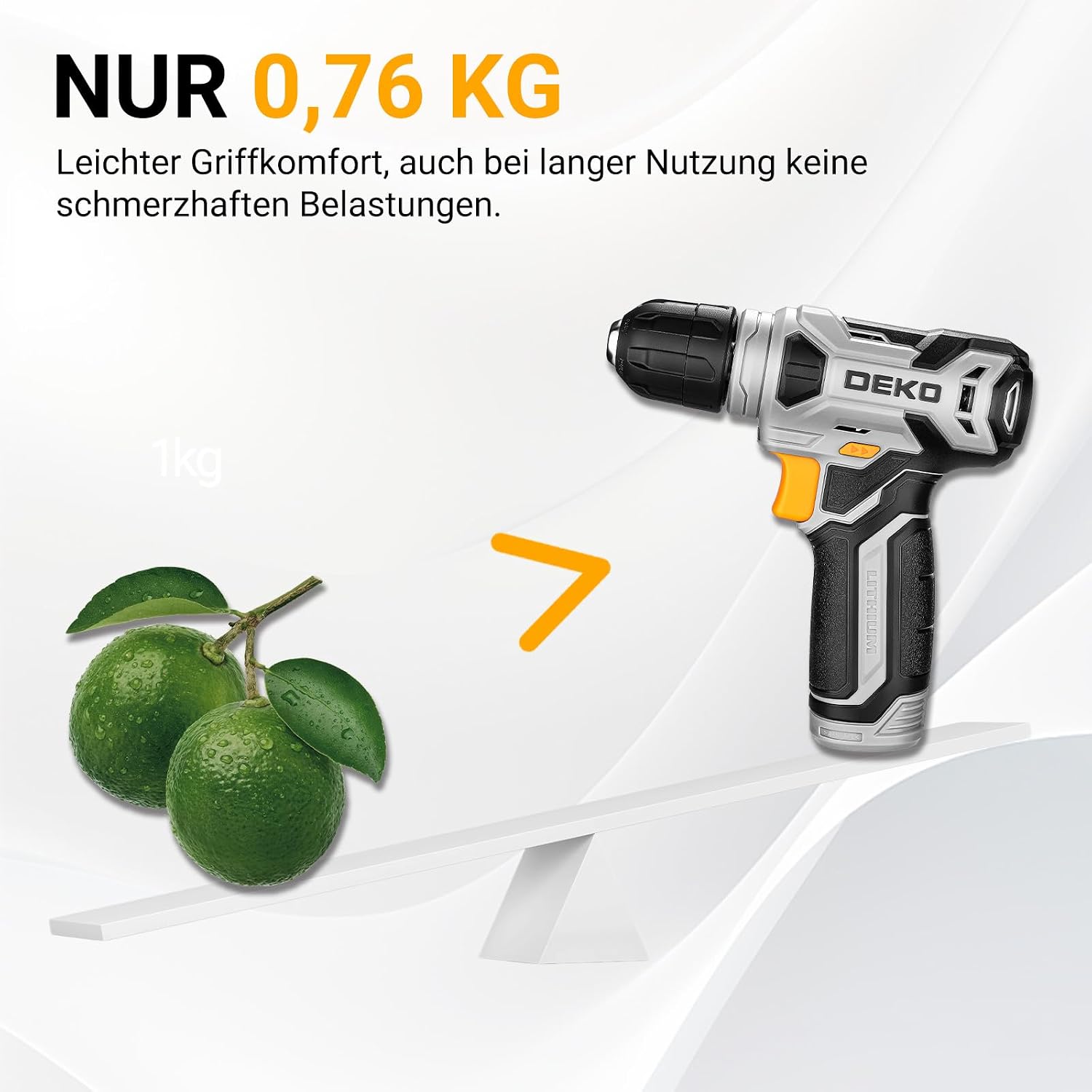 DEKO 126-teiliger Werkzeugkoffer mit 8V-Akkuschrauber, Multifunktionaler Akkuschrauber Set, Basis Werkzeugkasten für den Hausgebrauch, DIY Handwerkzeug Set fur Zuhause, Büro und Garten 5 DEKO 126-teiliger Werkzeugkoffer mit 8V-Akkuschrauber, Multifunktionaler Akkuschrauber Set, Basis Werkzeugkasten für den Hausgebrauch, DIY Handwerkzeug Set fur Zuhause, Büro und Garten – Bild 5