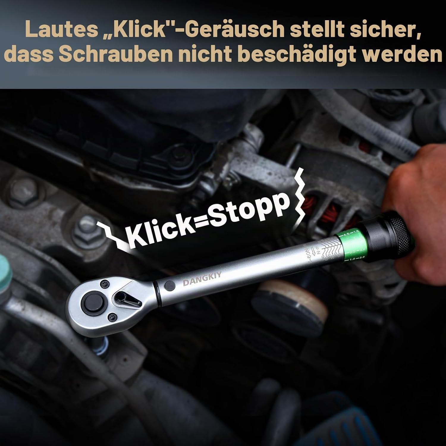 3/8 Zoll Drehmomentschlüssel 5-60 Nm, 72 Zähne Ratschenkopf, 3-teiliges Set mit 125mm Verlängerung, 3/8"-1/4" Adapter für Fahrrad, Motorrad & Auto Zündkerzenwechsel 4 3/8 Zoll Drehmomentschlüssel 5-60 Nm, 72 Zähne Ratschenkopf, 3-teiliges Set mit 125mm Verlängerung, 3/8"-1/4" Adapter für Fahrrad, Motorrad & Auto Zündkerzenwechsel – Bild 4