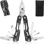 Multitool Werkzeug mit Zange, 13 in 1 Zange Schraubendreher Messer Säge usw, Multi-Tool für Freien Camping Angeln, Outdoor Mini Werkzeug Ideal Geschenke für Frauen Männer