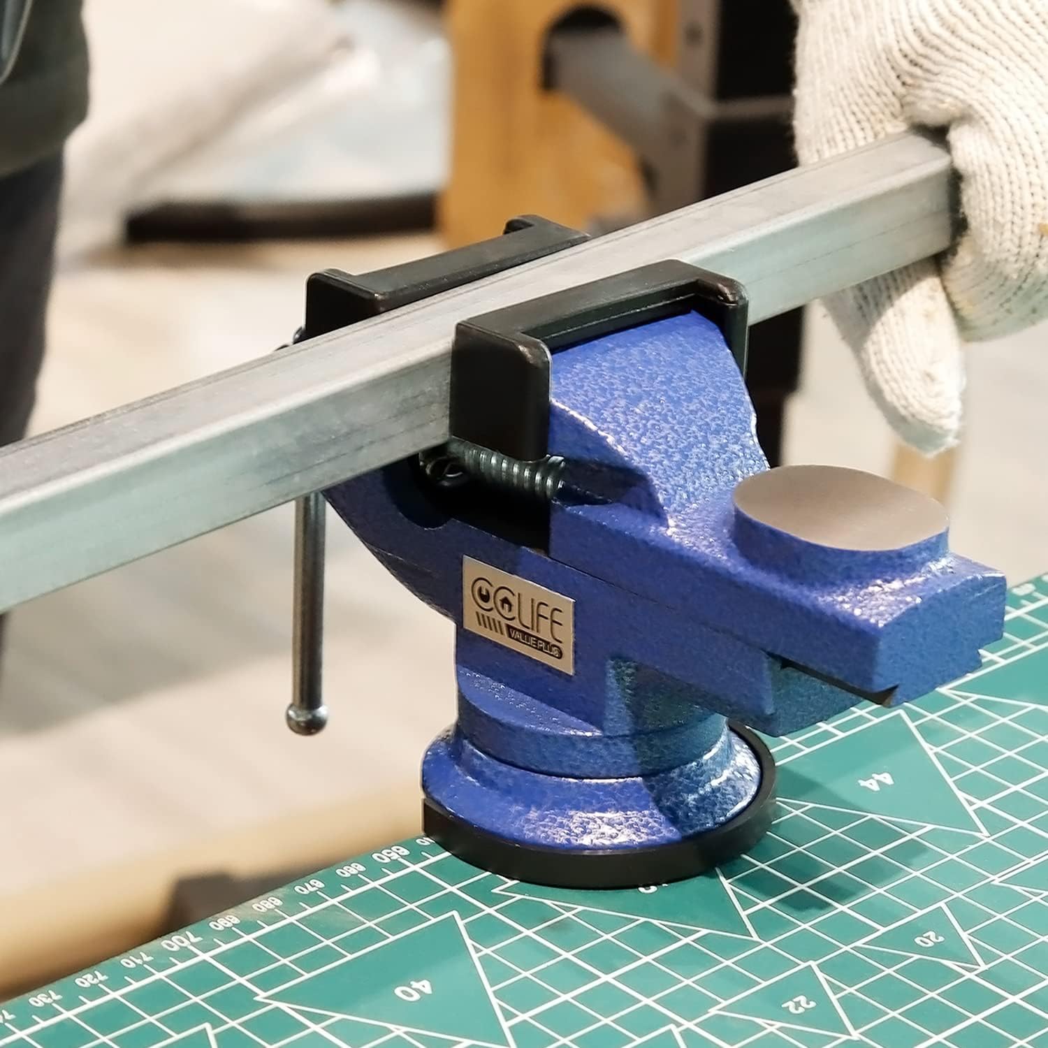 CCLIFE Schraubstock Drehbar 360° 50/70 mm Tischschraubstock | Tischschraubstock, Werkbank, Parallelschraubstock, Heimwerker, Werkstatt, robust, präzise, langlebig 2 CCLIFE Schraubstock Drehbar 360° 50/70 mm Tischschraubstock | Tischschraubstock, Werkbank, Parallelschraubstock, Heimwerker, Werkstatt, robust, präzise, langlebig – Bild 2