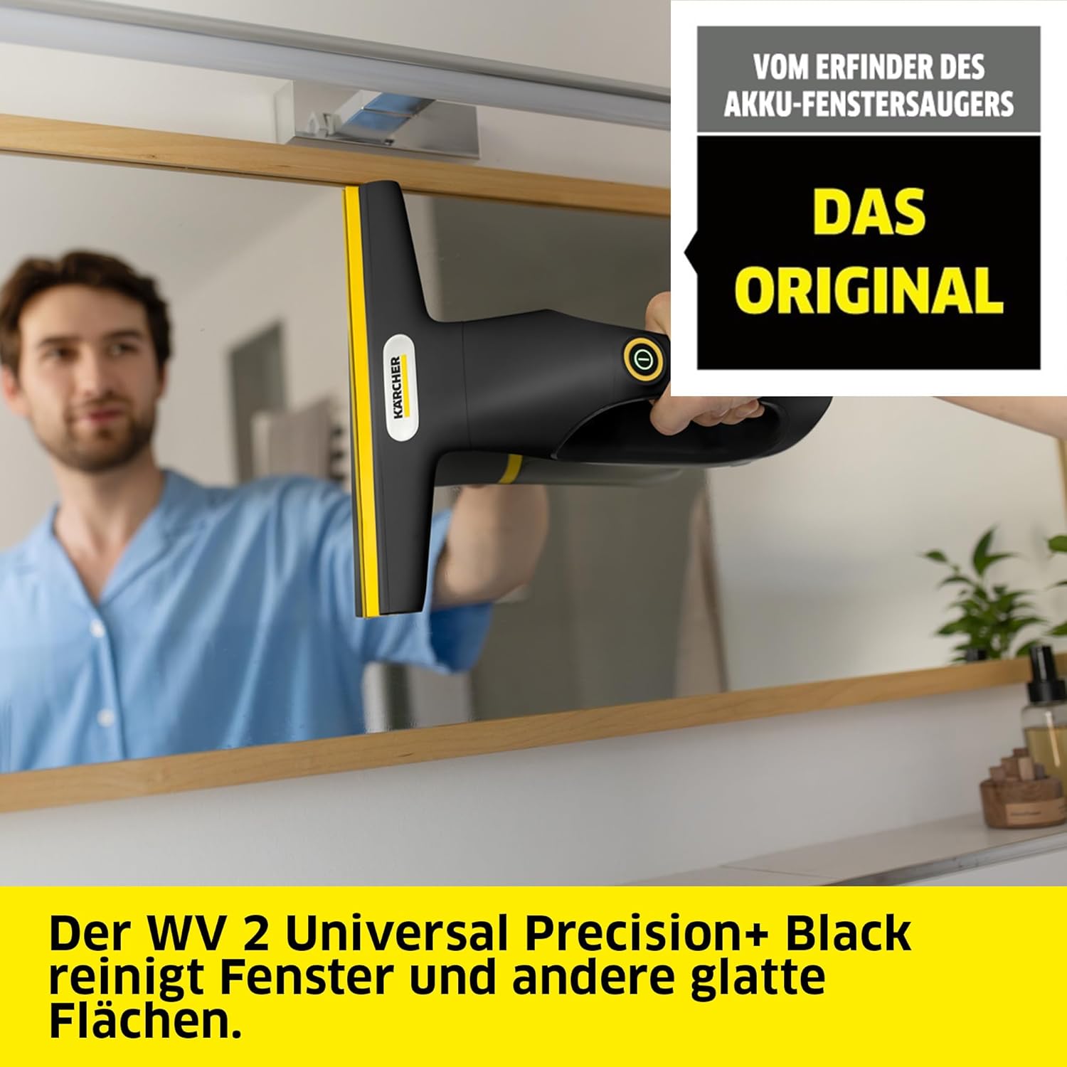 Kärcher Akku-Fenstersauger WV 2 Universal Precision+ Black, Akkulaufzeit: 35 min., Schmutzwassertank: 120 ml, 2 Absaugdüsen, Sprühflasche mit Mikrofaser-Wischbezug, 20 ml Fensterreiniger, USB-C-Port 2 Kärcher Akku-Fenstersauger WV 2 Universal Precision+ Black, Akkulaufzeit: 35 min., Schmutzwassertank: 120 ml, 2 Absaugdüsen, Sprühflasche mit Mikrofaser-Wischbezug, 20 ml Fensterreiniger, USB-C-Port – Bild 2