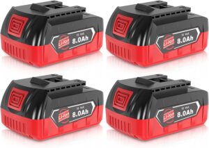 4X 8000mAh GBA Ersatzakku für Bosch Akku 18V 8ah kompatibel für Bosch Professional 18V System Akku-Werkzeuge Nicht kompatibel mit grünen Werkzeugen