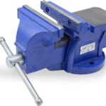 CCLIFE Schraubstock 125 mm feststehend aus Gusseisen für Werkbank | Parallelschraubstock, Metallbearbeitung, Holzbearbeitung, Werkstatt,Klemmkraft,sicherer Halt,stabil,präzise,langlebig