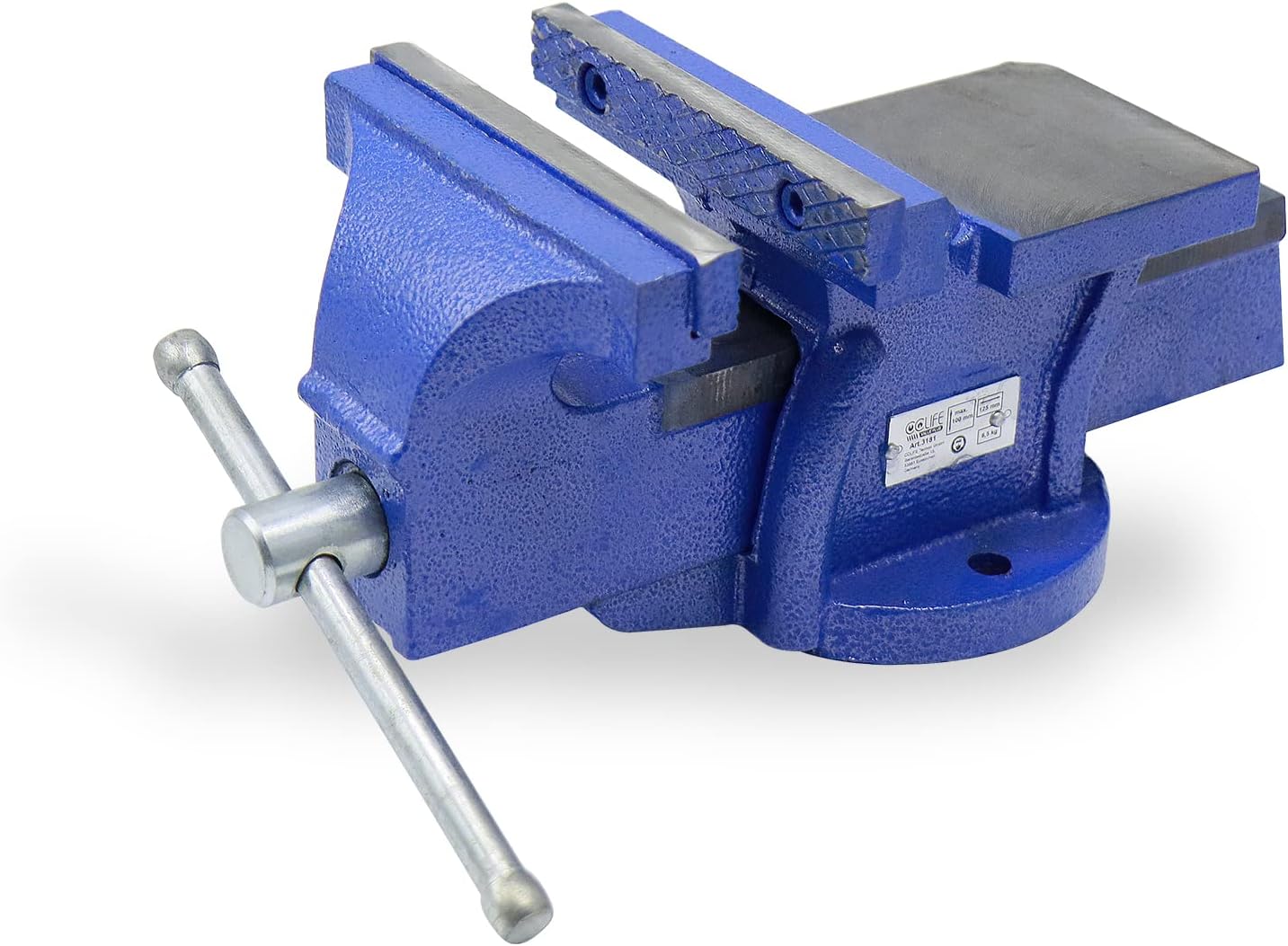 CCLIFE Schraubstock 125 mm feststehend aus Gusseisen für Werkbank | Parallelschraubstock, Metallbearbeitung, Holzbearbeitung, Werkstatt,Klemmkraft,sicherer Halt,stabil,präzise,langlebig 1 CCLIFE Schraubstock 125 mm feststehend aus Gusseisen für Werkbank | Parallelschraubstock, Metallbearbeitung, Holzbearbeitung, Werkstatt,Klemmkraft,sicherer Halt,stabil,präzise,langlebig