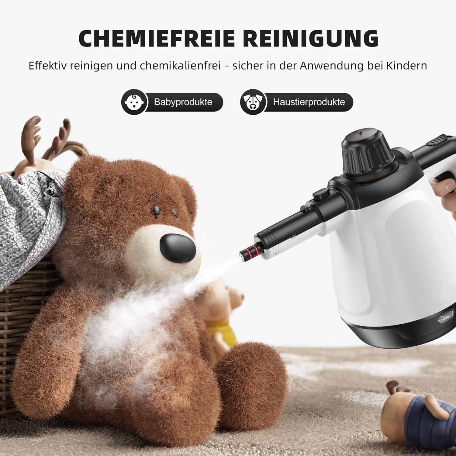 Dampfreiniger, 1200W Hochdruck-Dampfreiniger Handgerät für alles 3 Dampfreiniger, 1200W Hochdruck-Dampfreiniger Handgerät für alles – Bild 3