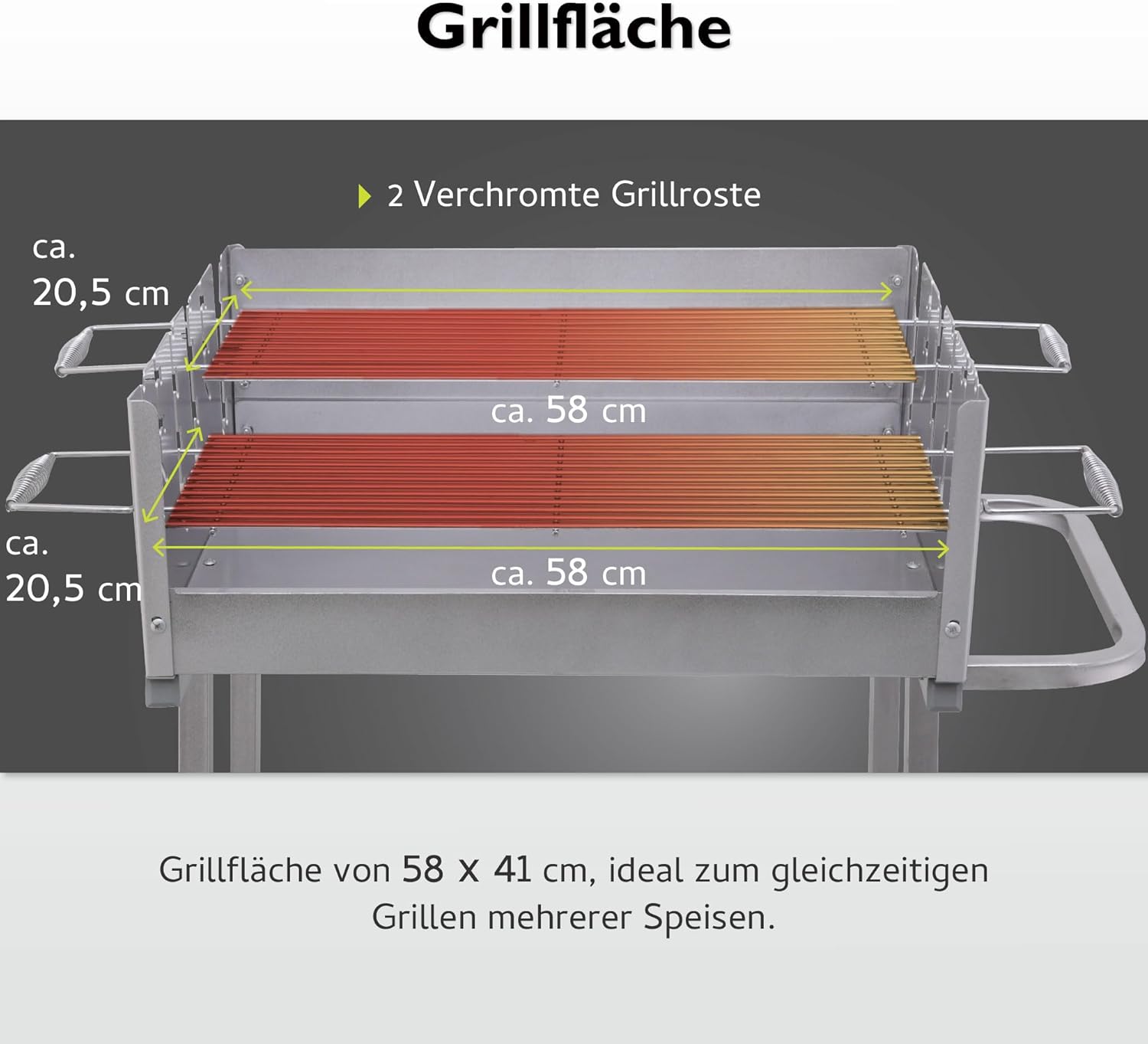 tepro Pasadena 1030 Holzkohlengrill – Großer BBQ‑Trolley mit ca. 58×41 cm Grillfläche, windstabilem Windschutz & 2 verchromten, höhenverstellbaren Grillrosten 3 tepro Pasadena 1030 Holzkohlengrill – Großer BBQ‑Trolley mit ca. 58×41 cm Grillfläche, windstabilem Windschutz & 2 verchromten, höhenverstellbaren Grillrosten – Bild 3