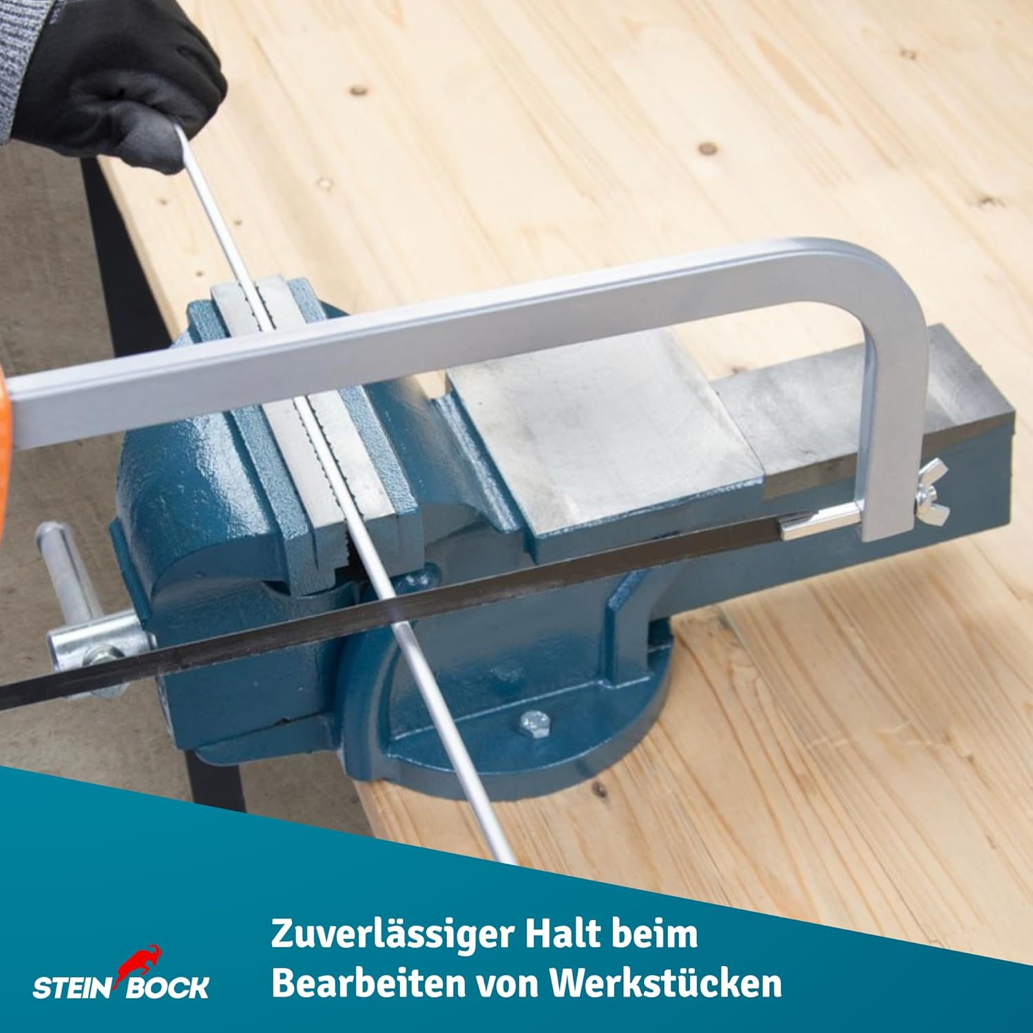 Steinbock Schraubstock feststehend |150 mm Backenbreite | Tischschraubstock aus robustem Gusseisen | robuste Ambossfläche | rutschfeste Backen | präzise Werkstück-Fixierung 5 Steinbock Schraubstock feststehend |150 mm Backenbreite | Tischschraubstock aus robustem Gusseisen | robuste Ambossfläche | rutschfeste Backen | präzise Werkstück-Fixierung – Bild 5