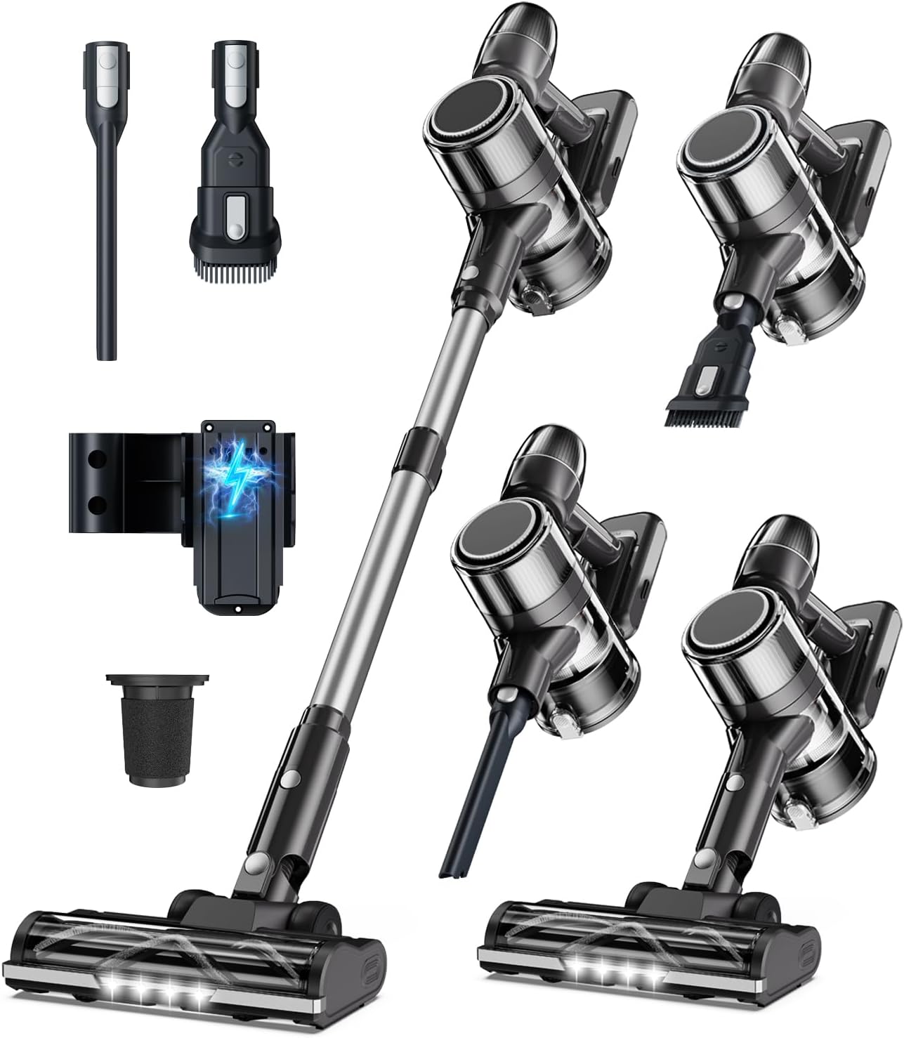 Akku Staubsauger Kabellos Akkustaubsauger Akkusauger - Kabelloser Stabstaubsauger Elektrische Sauger Kehrbesen mit Ladestation Cordless Vacuum Cleaner Für Tierhaare Teppich Beutellos Stielstaubsauger 1 Akku Staubsauger Kabellos Akkustaubsauger Akkusauger - Kabelloser Stabstaubsauger Elektrische Sauger Kehrbesen mit Ladestation Cordless Vacuum Cleaner Für Tierhaare Teppich Beutellos Stielstaubsauger