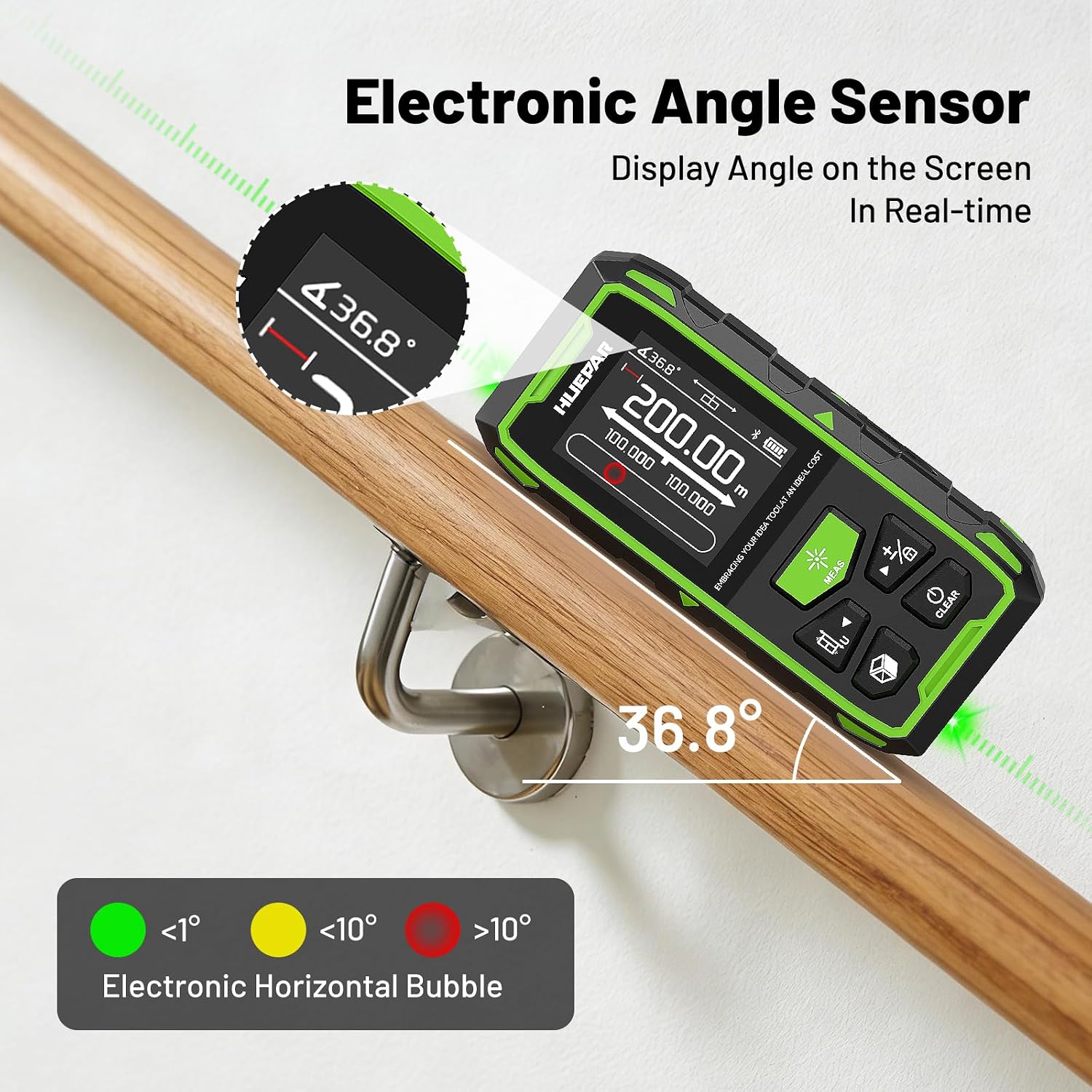 Huepar Dual Laser Entfernungsmesser Mit Bluetooth 5 Huepar Dual Laser Entfernungsmesser Mit Bluetooth – Bild 5