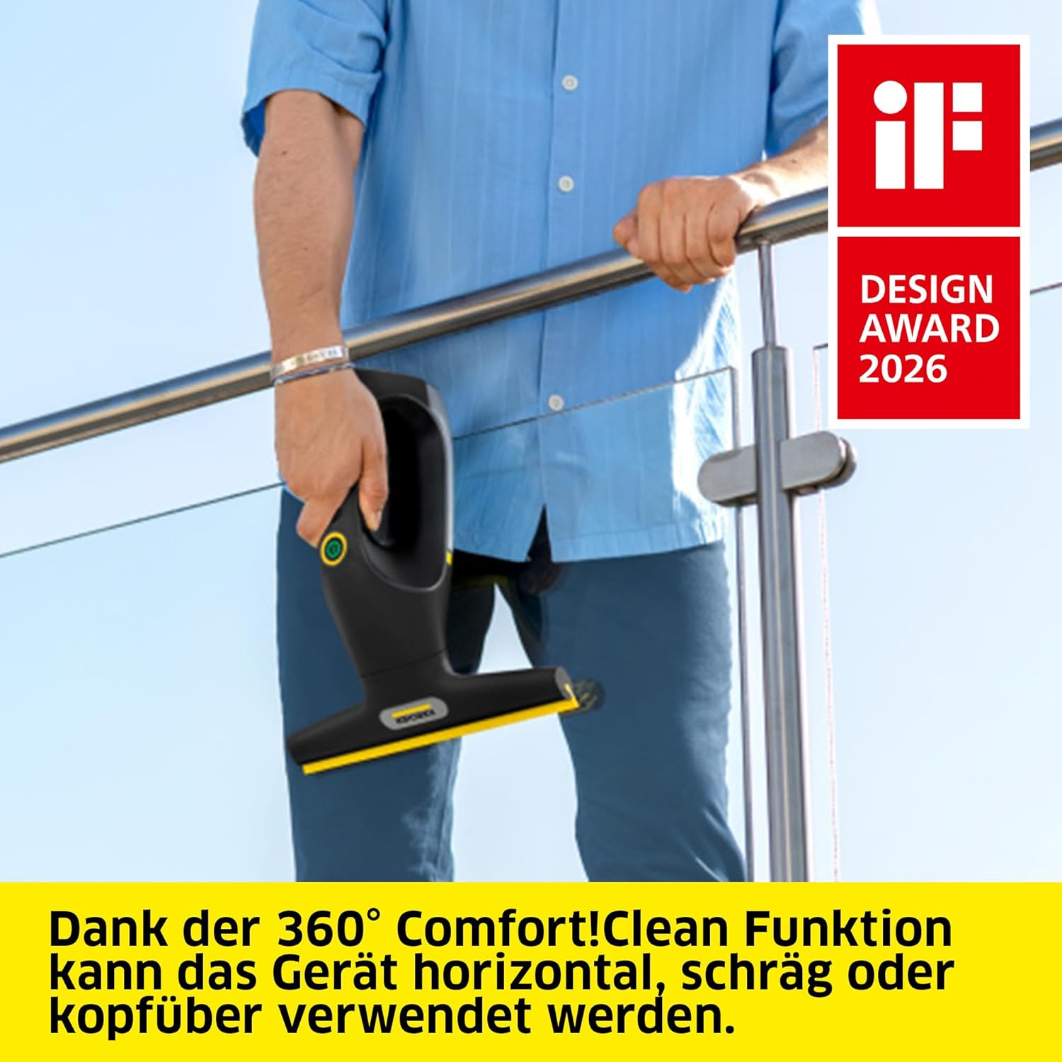 Kärcher Akku-Fenstersauger WV 2 Universal Precision+ Black, Akkulaufzeit: 35 min., Schmutzwassertank: 120 ml, 2 Absaugdüsen, Sprühflasche mit Mikrofaser-Wischbezug, 20 ml Fensterreiniger, USB-C-Port 3 Kärcher Akku-Fenstersauger WV 2 Universal Precision+ Black, Akkulaufzeit: 35 min., Schmutzwassertank: 120 ml, 2 Absaugdüsen, Sprühflasche mit Mikrofaser-Wischbezug, 20 ml Fensterreiniger, USB-C-Port – Bild 3