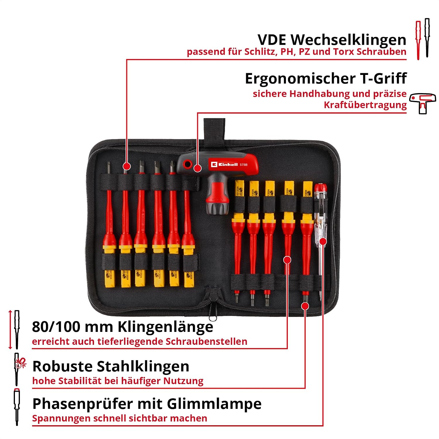 Einhell VDE 13-tlg. Schraubendreher-Set 2 Einhell VDE 13-tlg. Schraubendreher-Set – Bild 2