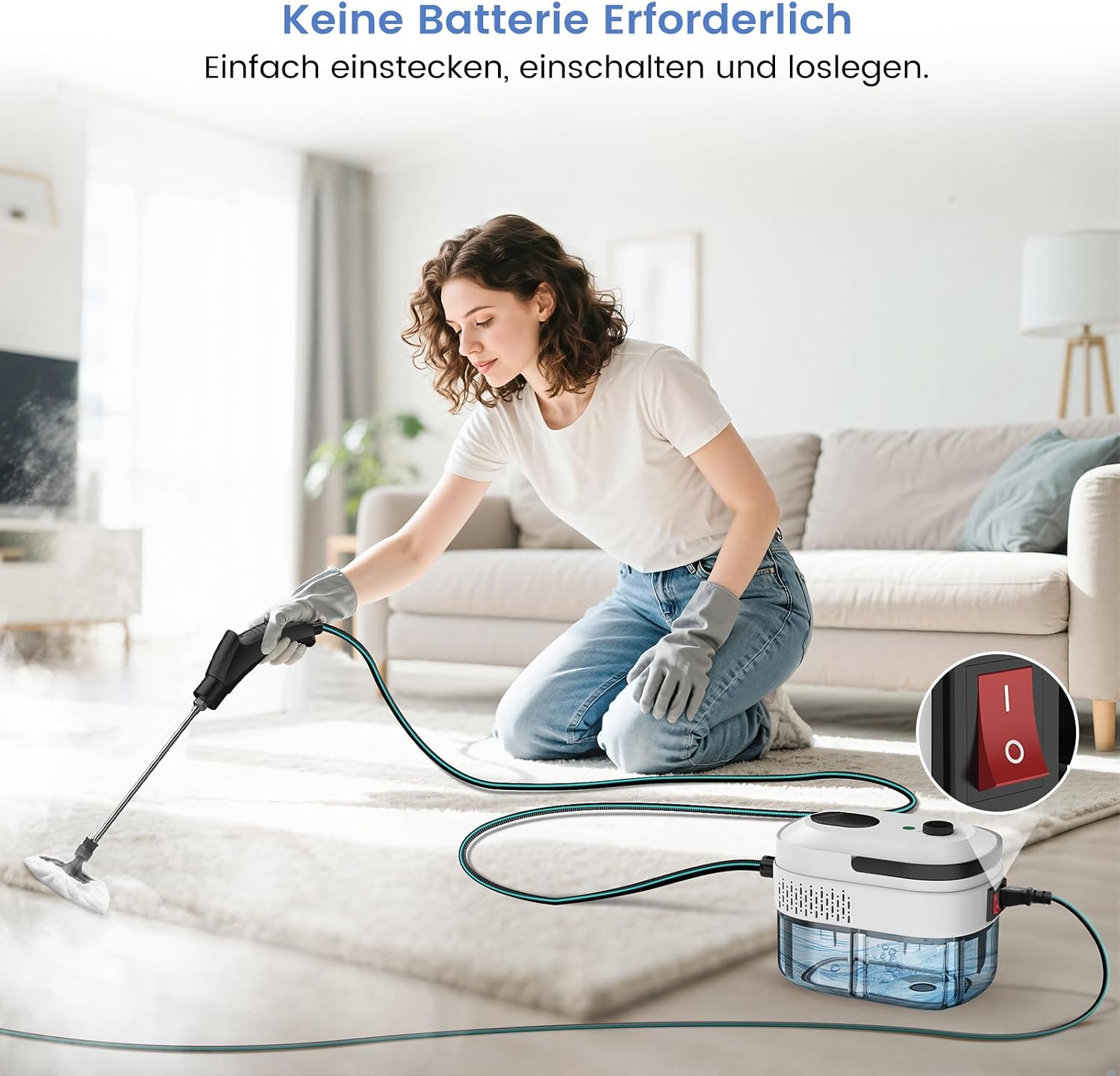 Granarbol 1400ml Handgerät Dampfreiniger für Alles, 105℃/15s Schnellheizung | 2500W Steam Cleaner,Handdampfreiniger testsieger mit 8PCS Ersatzbürste,3 Bar/3-stufig für Küche,Auto,Fliesen,Badezimmer 5 Granarbol 1400ml Handgerät Dampfreiniger für Alles, 105℃/15s Schnellheizung | 2500W Steam Cleaner,Handdampfreiniger testsieger mit 8PCS Ersatzbürste,3 Bar/3-stufig für Küche,Auto,Fliesen,Badezimmer – Bild 5