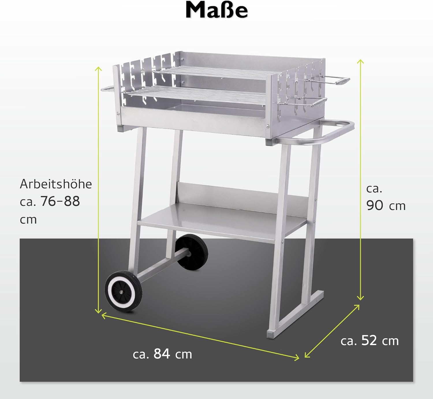 tepro Pasadena 1030 Holzkohlengrill – Großer BBQ‑Trolley mit ca. 58×41 cm Grillfläche, windstabilem Windschutz & 2 verchromten, höhenverstellbaren Grillrosten 2 tepro Pasadena 1030 Holzkohlengrill – Großer BBQ‑Trolley mit ca. 58×41 cm Grillfläche, windstabilem Windschutz & 2 verchromten, höhenverstellbaren Grillrosten – Bild 2