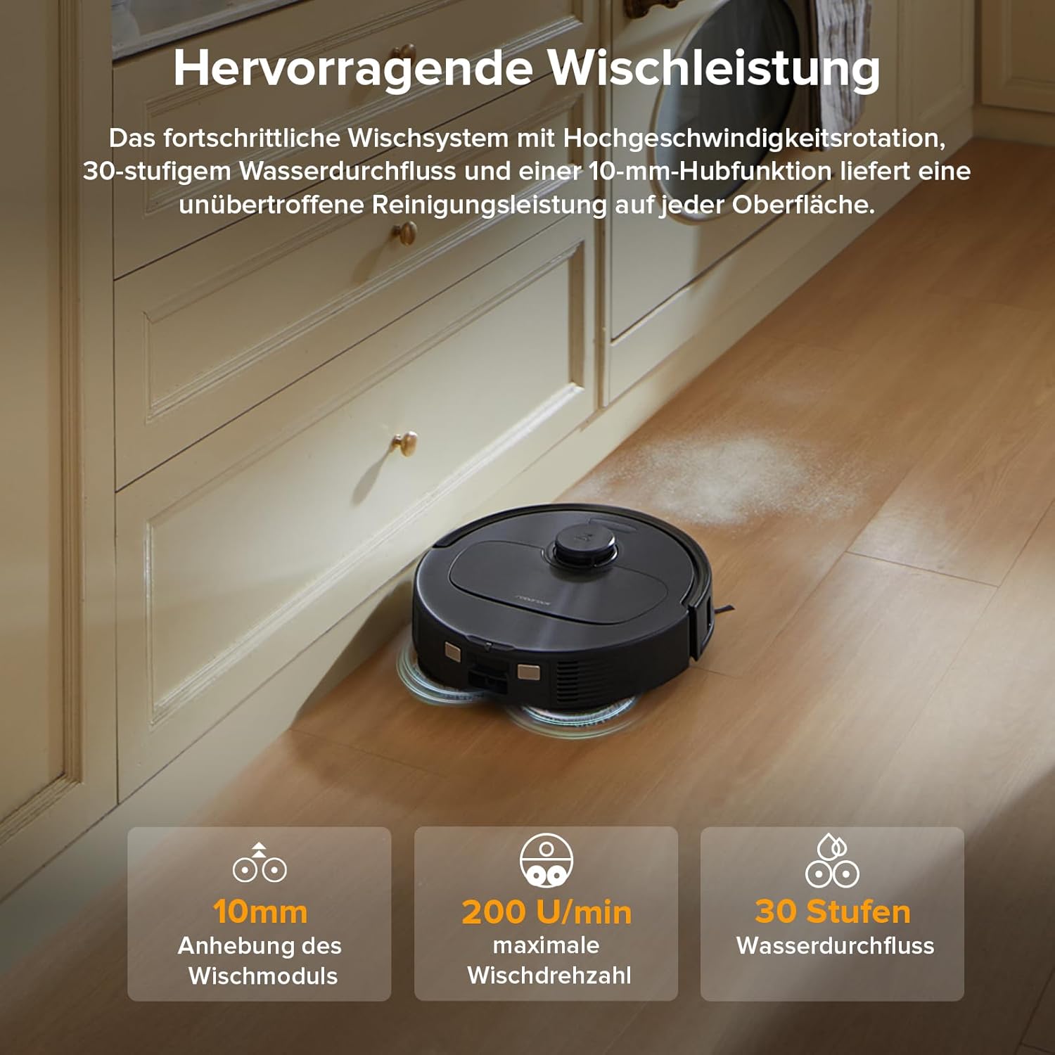roborock QV 35A Set Saugroboter mit Wischfunktion mit 8.000 Pa Saugkraft | Anti-Tangle-Seitenbürste, Reactive Tech-Hindernisvermeidung, 10 mm Mopp-Lifting, LiDAR-Navigation, All-in-One-Dock, Schwarz 5 roborock QV 35A Set Saugroboter mit Wischfunktion mit 8.000 Pa Saugkraft | Anti-Tangle-Seitenbürste, Reactive Tech-Hindernisvermeidung, 10 mm Mopp-Lifting, LiDAR-Navigation, All-in-One-Dock, Schwarz – Bild 5