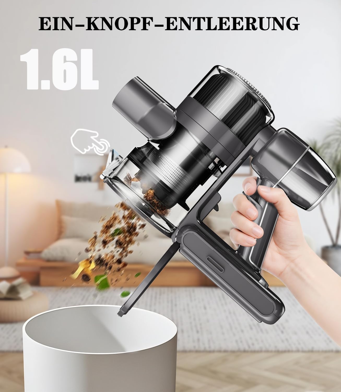 Akku Staubsauger Kabellos Akkustaubsauger Akkusauger - Kabelloser Stabstaubsauger Elektrische Sauger Kehrbesen mit Ladestation Cordless Vacuum Cleaner Für Tierhaare Teppich Beutellos Stielstaubsauger 4 Akku Staubsauger Kabellos Akkustaubsauger Akkusauger - Kabelloser Stabstaubsauger Elektrische Sauger Kehrbesen mit Ladestation Cordless Vacuum Cleaner Für Tierhaare Teppich Beutellos Stielstaubsauger – Bild 4