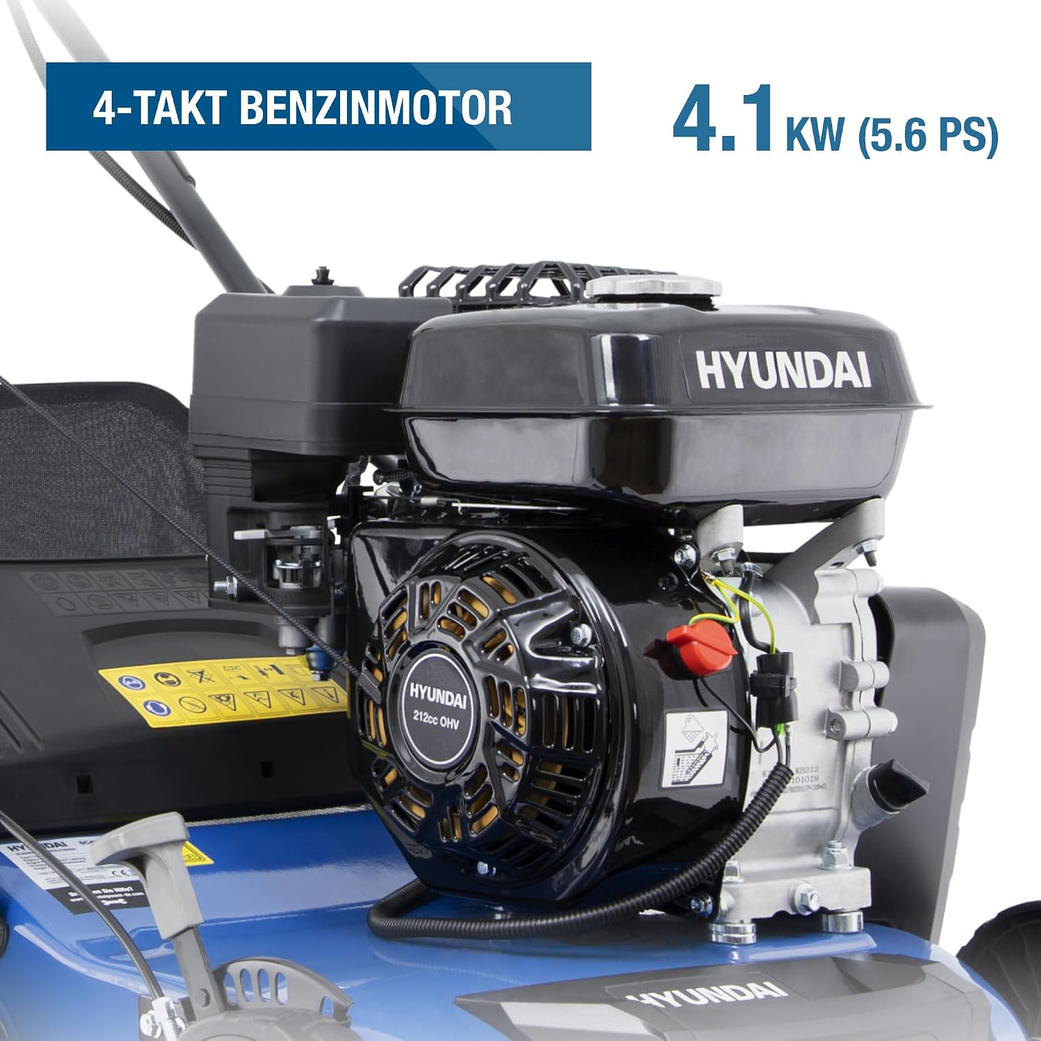 HYUNDAI Benzin Vertikutierer & Rasenlüfter SC4002G – 40 cm, 5.6 PS, 2-in-1 Funktion, 40L Fangkorb, für große Rasenflächen, gegen Moos und Rasenfilz 3 HYUNDAI Benzin Vertikutierer & Rasenlüfter SC4002G – 40 cm, 5.6 PS, 2-in-1 Funktion, 40L Fangkorb, für große Rasenflächen, gegen Moos und Rasenfilz – Bild 3
