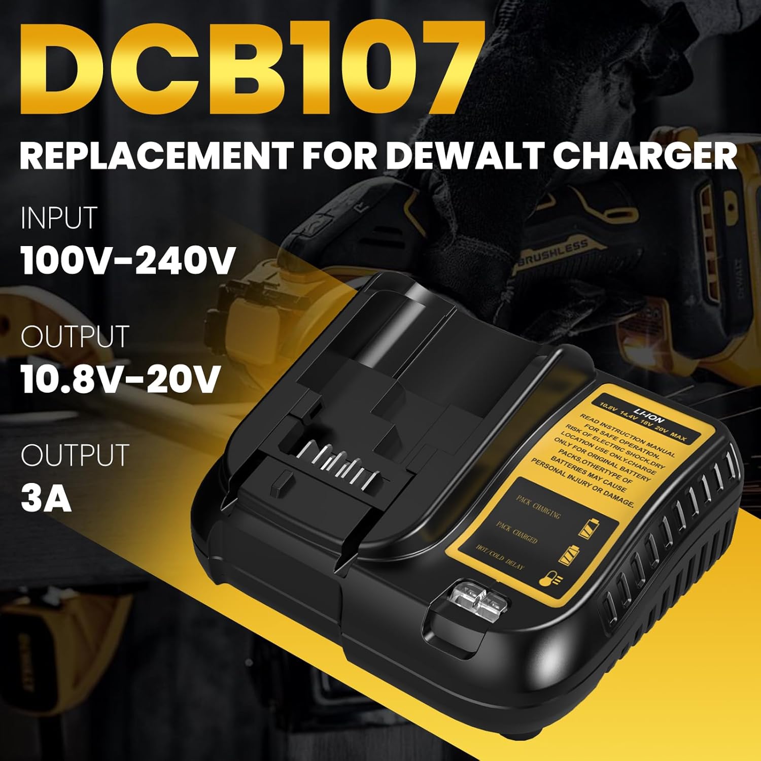 2 Stück Ersatzakku für Dewalt Akku 18V 5.0Ah+ Ladegerät DCB107 10.8V-20V DCB184 DCB182 DCB181 DCB180 DCB201 DCB200 DCB204 mit LED-Anzeigeu 3 2 Stück Ersatzakku für Dewalt Akku 18V 5.0Ah+ Ladegerät DCB107 10.8V-20V DCB184 DCB182 DCB181 DCB180 DCB201 DCB200 DCB204 mit LED-Anzeigeu – Bild 3