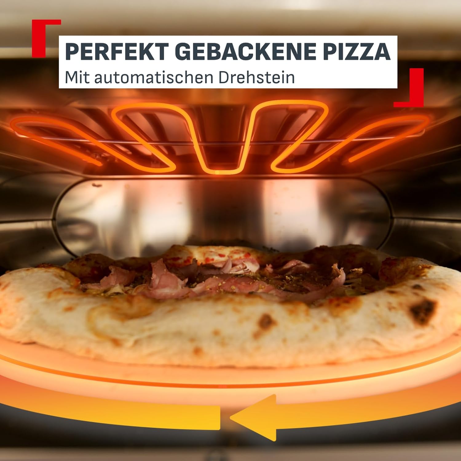 Tefal Pizza Pronto elektrischer Outdoor-Pizzaofen, automatischer Drehstein 4 Tefal Pizza Pronto elektrischer Outdoor-Pizzaofen, automatischer Drehstein – Bild 4
