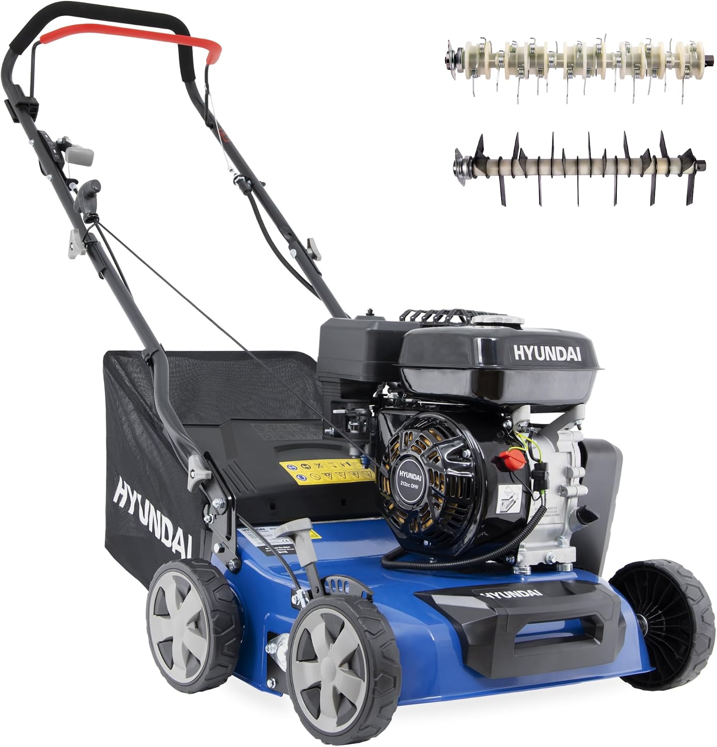 HYUNDAI Benzin Vertikutierer & Rasenlüfter SC4002G – 40 cm, 5.6 PS, 2-in-1 Funktion, 40L Fangkorb, für große Rasenflächen, gegen Moos und Rasenfilz 1 HYUNDAI Benzin Vertikutierer & Rasenlüfter SC4002G – 40 cm, 5.6 PS, 2-in-1 Funktion, 40L Fangkorb, für große Rasenflächen, gegen Moos und Rasenfilz