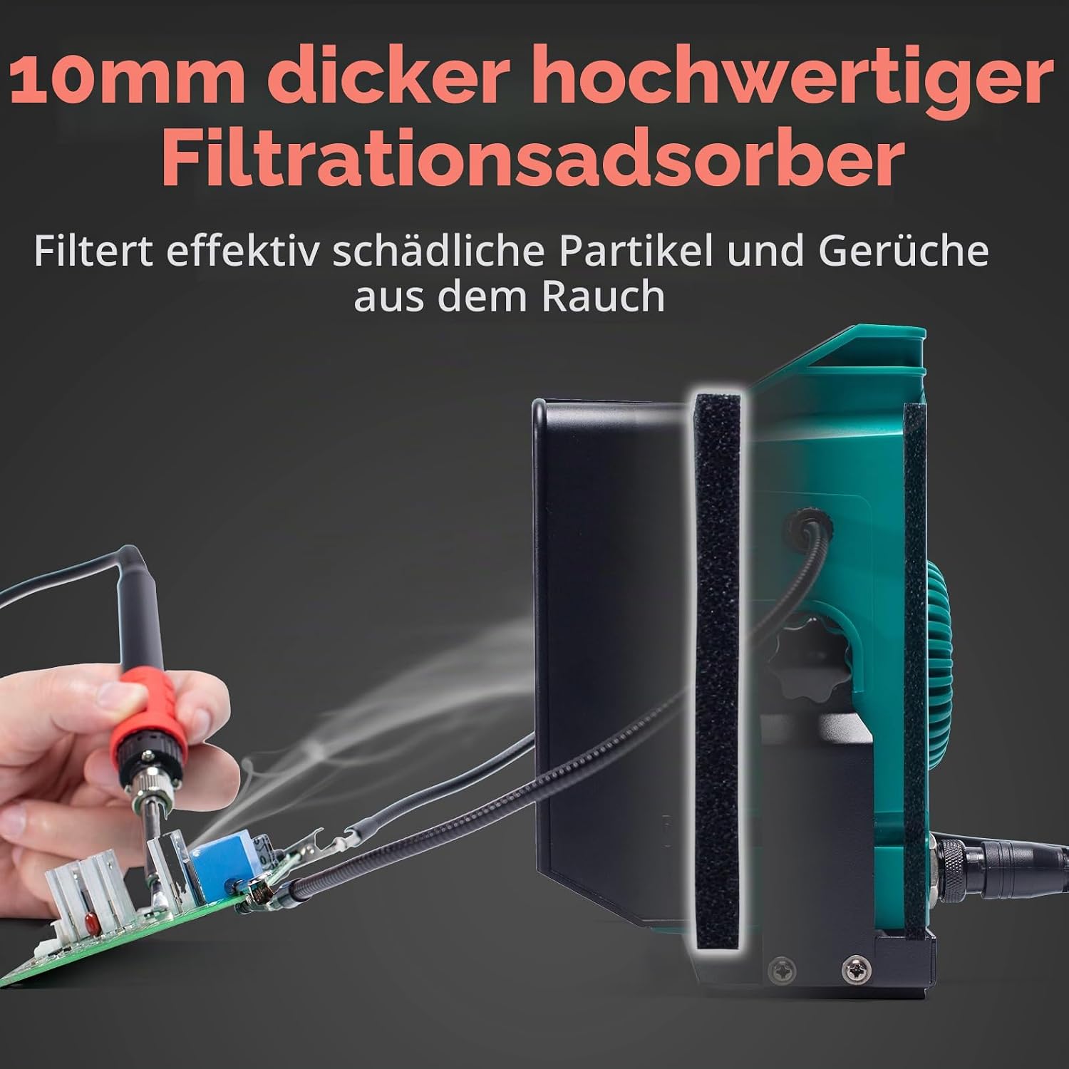 YIHUA 948DQ-III 2-in-1 Lötdampf-Absaugventilator 110W Lötstations Lötkolben Set Lötabsaugung Lötrauchabsorber mit Helfenden Händen Eisenhalter Eisenspitzen Filter Lötdraht (EU PLUG) 3 YIHUA 948DQ-III 2-in-1 Lötdampf-Absaugventilator 110W Lötstations Lötkolben Set Lötabsaugung Lötrauchabsorber mit Helfenden Händen Eisenhalter Eisenspitzen Filter Lötdraht (EU PLUG) – Bild 3