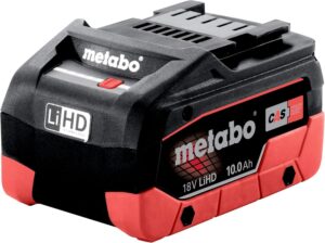 metabo LiHD Akkupack - 18 V / 10.0 Ah - Hochleistungs-Batterie für Lange Laufzeiten, intelligente Akkuverwaltung, AIR Cooled Ladetechnologie - Akku für anspruchsvolle Anwendungen