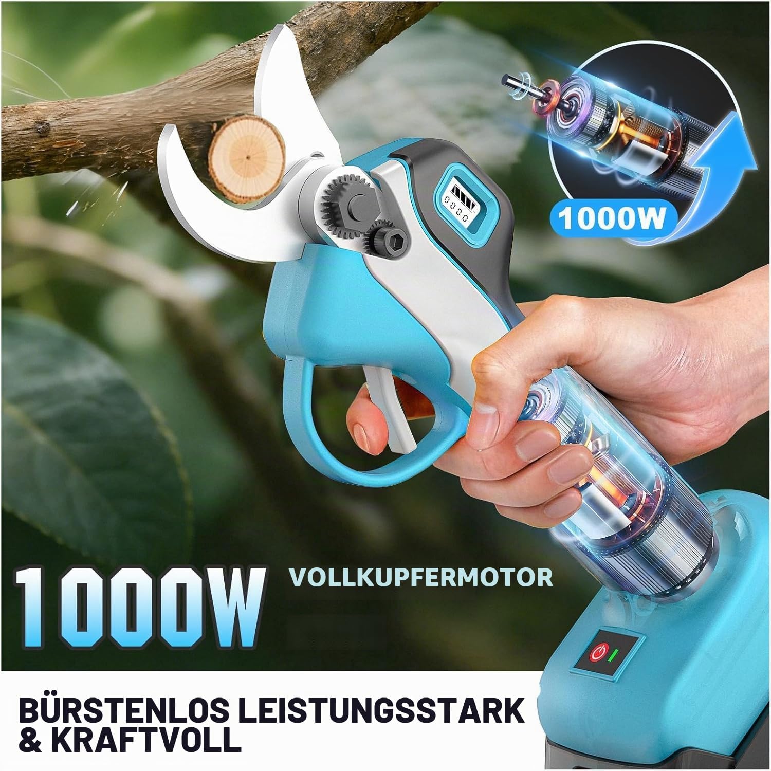 8 Zoll Mini Kettensäge & Akku Elektro Gartenschere 4-in-1 Gartenwerkzeug Set,Mit 2×4.0ah Akku,VerläNgerungsstange Bis 4.2m,BüRstenloser Motor,Elektro Hochentaster AstsäGe FüR Baumzweige, 4 8 Zoll Mini Kettensäge & Akku Elektro Gartenschere 4-in-1 Gartenwerkzeug Set,Mit 2×4.0ah Akku,VerläNgerungsstange Bis 4.2m,BüRstenloser Motor,Elektro Hochentaster AstsäGe FüR Baumzweige, – Bild 4